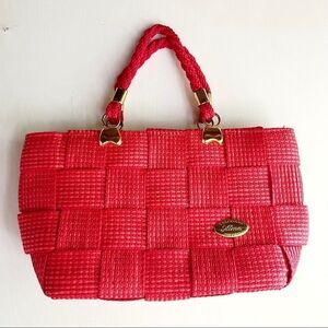 Creazioni Alma Vintage Red Woven Handbag
